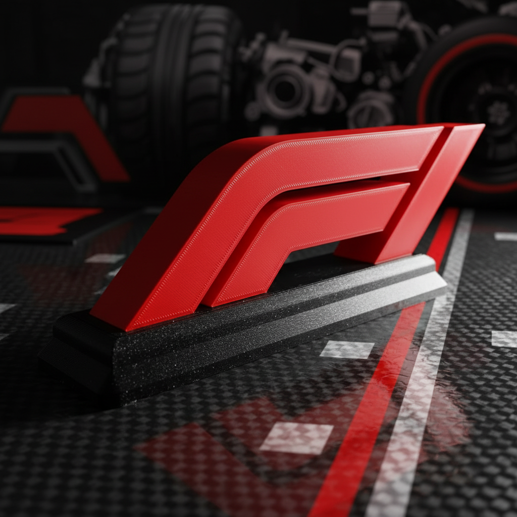 F1 Logo Desk Stand - Detail