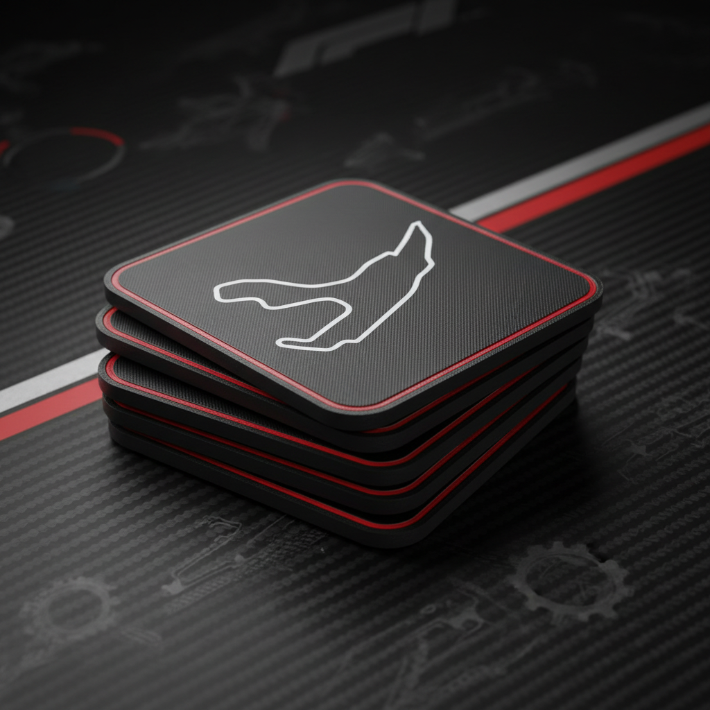 F1 Track Coasters - Stacked