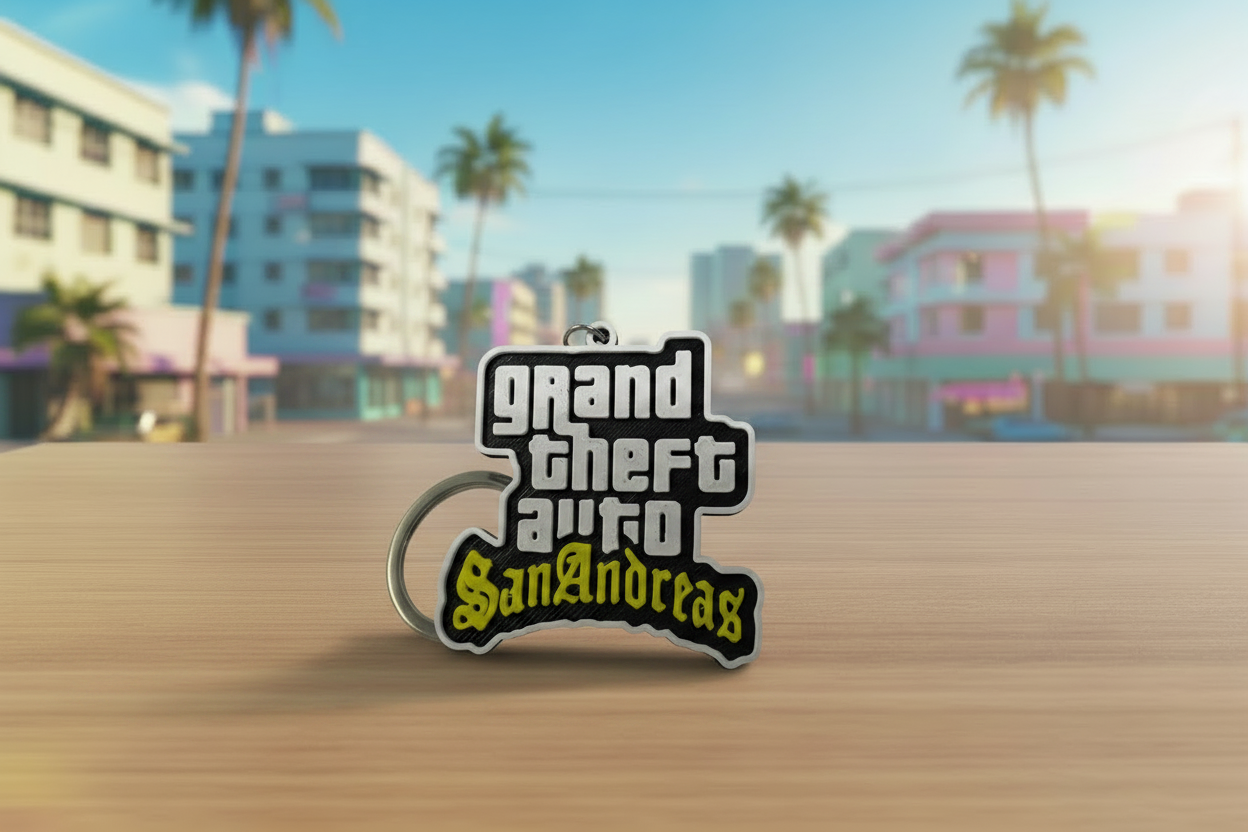 GTA San Andreas Keychain Centered