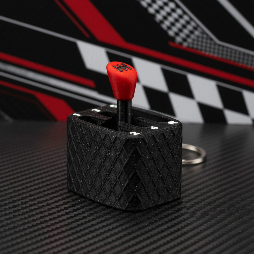 Gear Shift Keychain side angle
