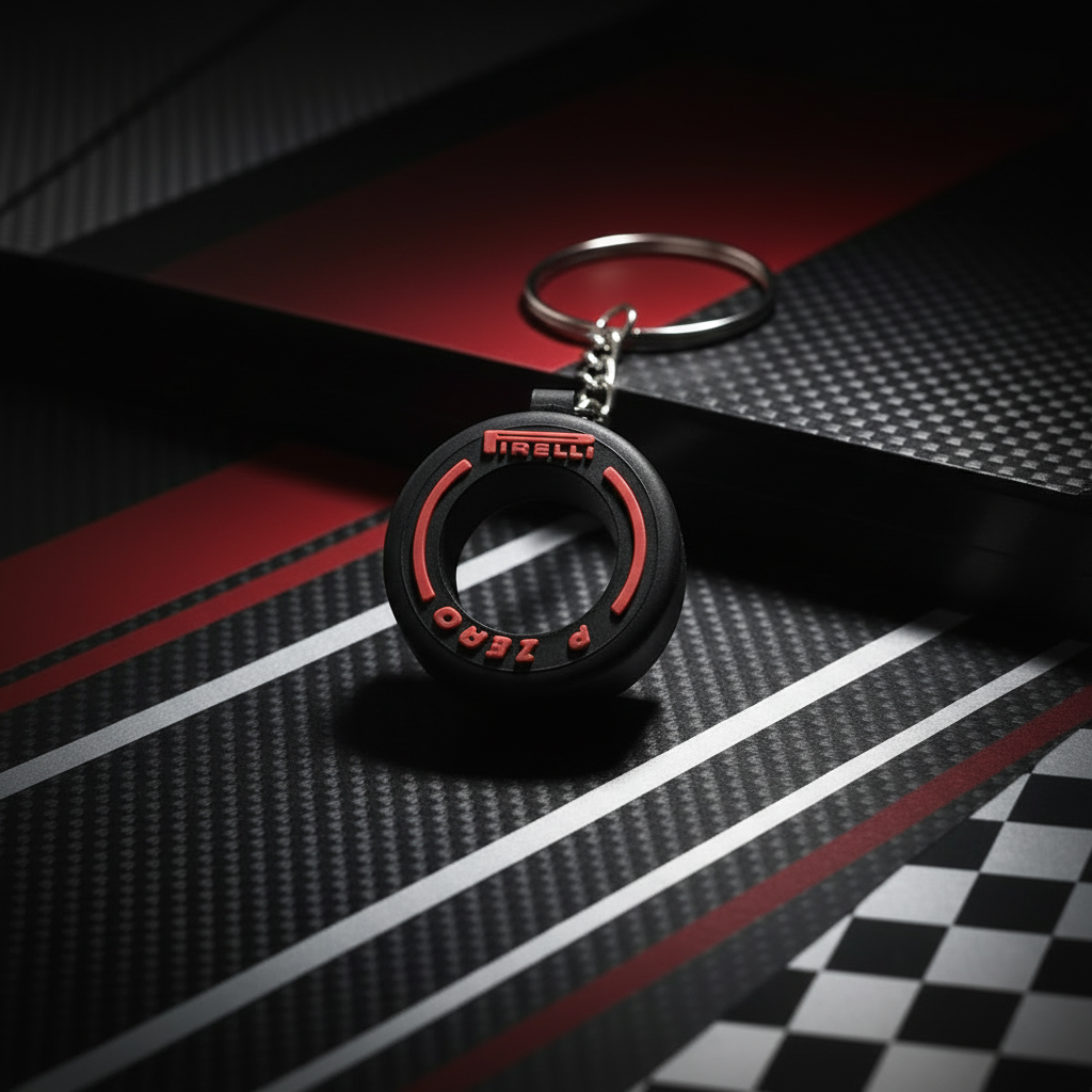 Red F1 Tire Keychain