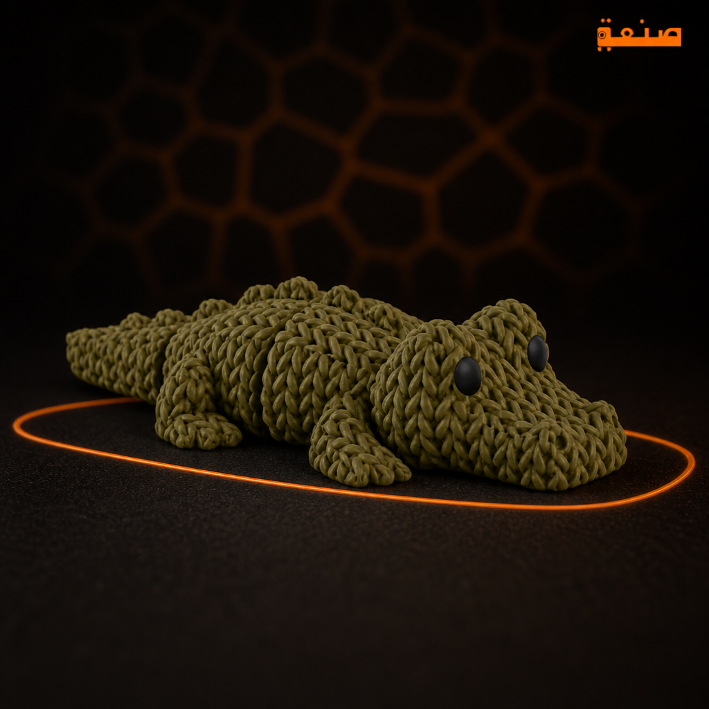 Articulated Knitted Crocodile
