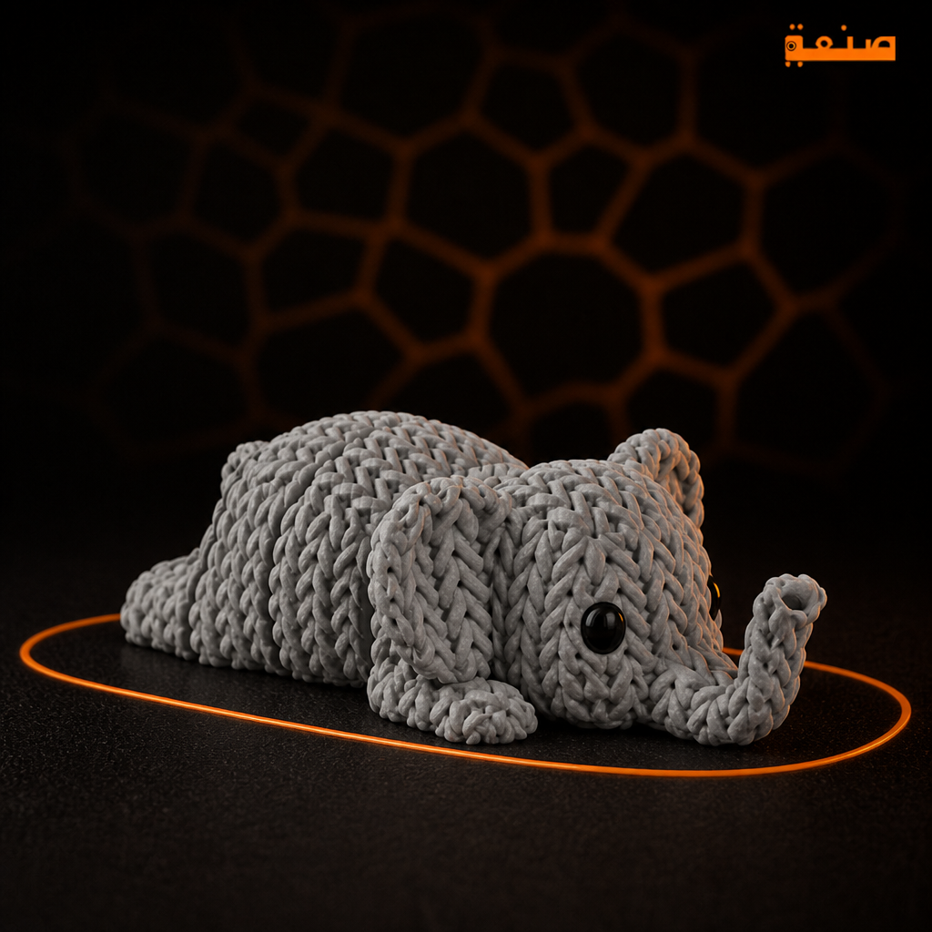 Articulated Knitted Elephant